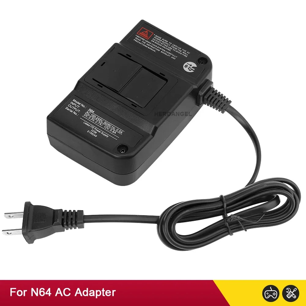 High Quality Wall Charger AC/DC Adapter Power Supply Game Charger For N64 Console AC Adaptor EU/US Plug Dropshipping
