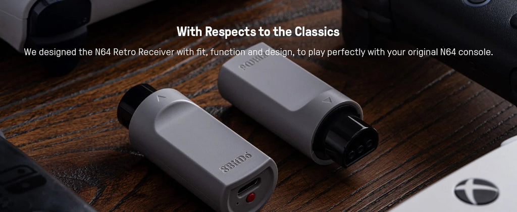 NY: 8 BitDo Retro - Trådløs Receiver til N64 / Windows