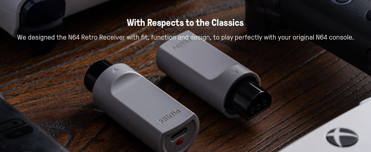 NY: 8 BitDo Retro - Trådløs Receiver til N64 / Windows
