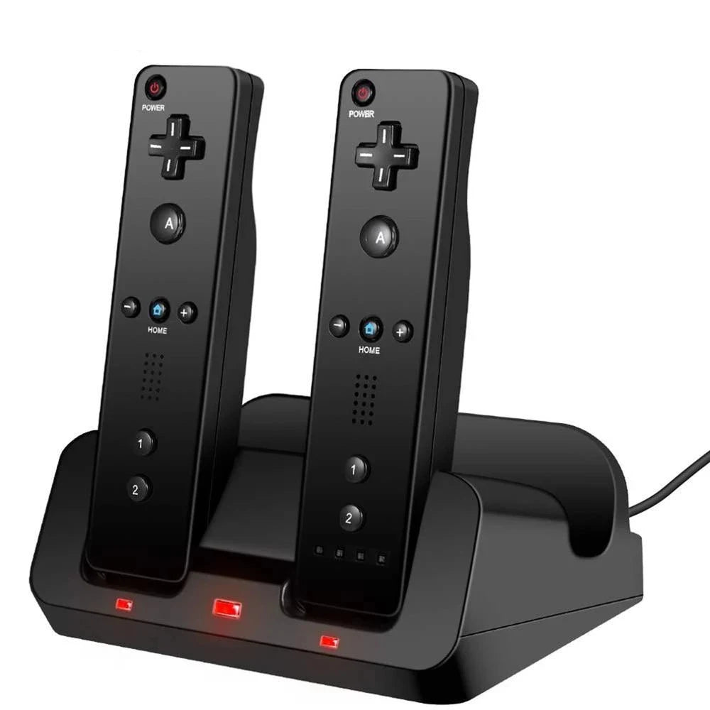3 In 1 Charging Dock Station For Wii U Pad For WIIU Remote Controller Charge Base Stand With LED Indicator
