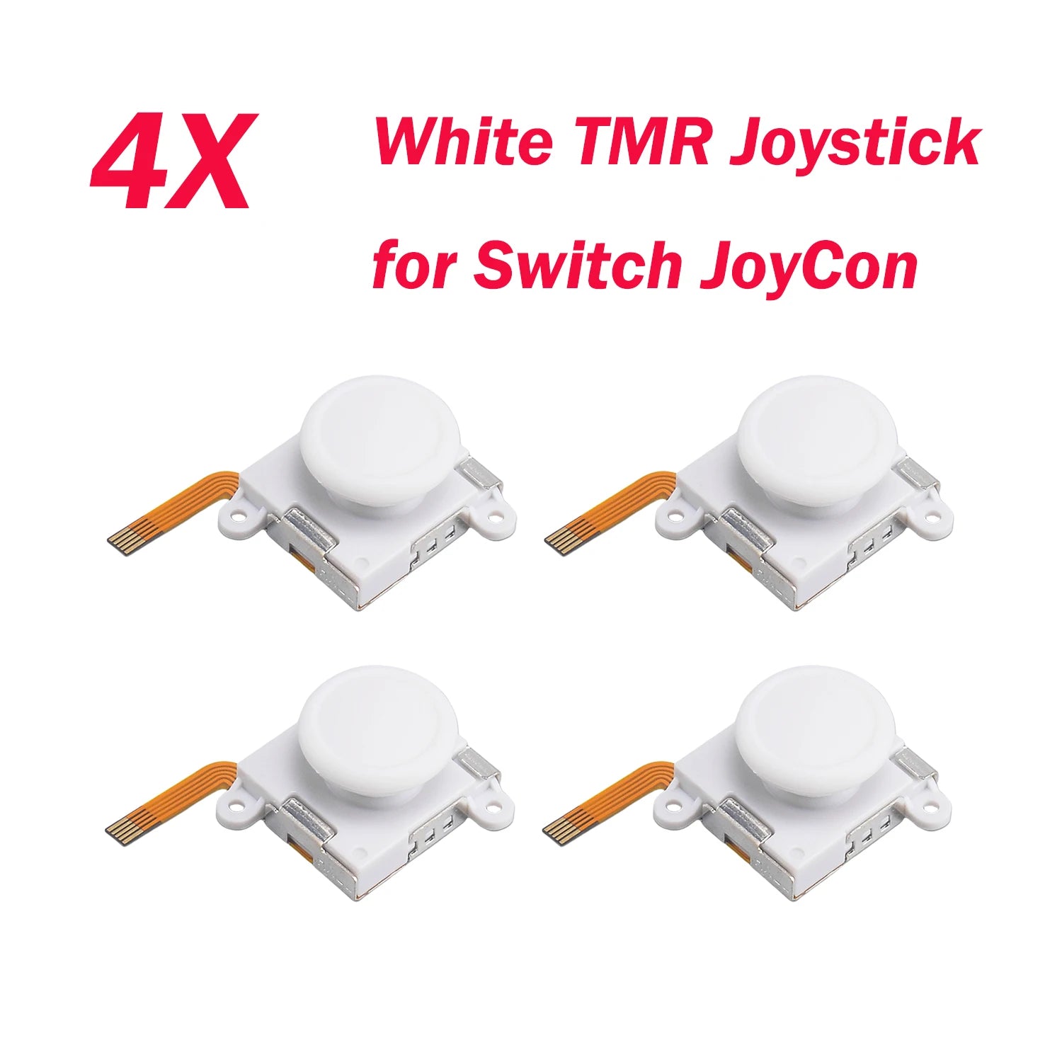 2/4/10pcs K-SILVER JS19 TMR Electromagnetic Joystick for Switch/NS OLED JoyCon NS Lite Replacement 3D Analog White ThumbStick