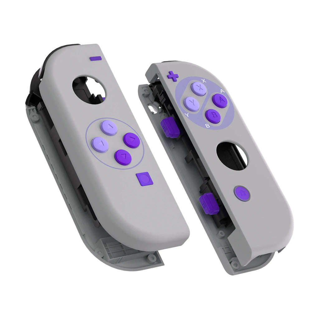 eXtremeRate Housing Shell Case With Full Set Buttons for NS Switch JoyCon & OLED - Classics SNES Style