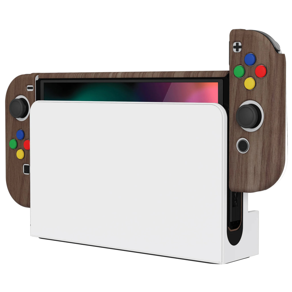 PlayVital AlterGrips Protective Slim Case Hard Shell for NS Switch OLED W/Thumb Grips & Button Caps - Classics SNES Style