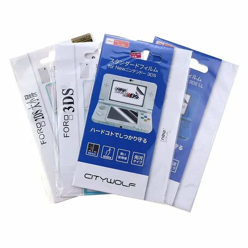 Clear Protective Film For NDS DSi NDSi XL LL NDSL DS Lite Top+Bottom LCD Screen Protector For 2DS 3DS XL LL New 3DSLL 3DSXL 1Set