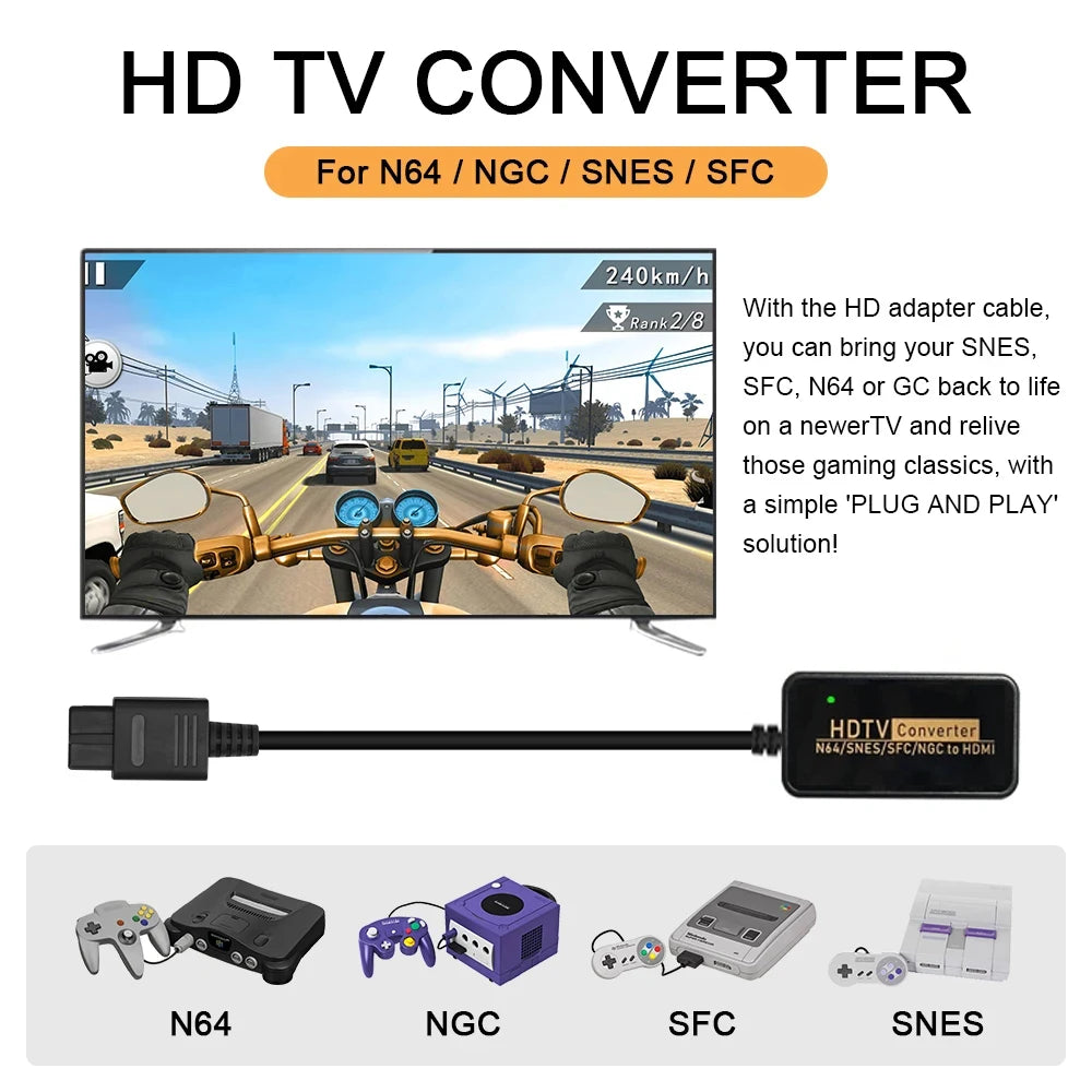 NY: AV til HDMI 1080P Adapter