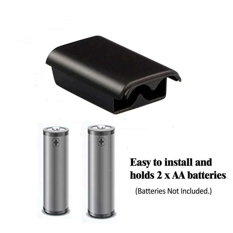 1pc Game Controller Battery Back Pack Case AA Battery Holder Back Cover Case Replacement for Xbox 360 Wireless Gamepad