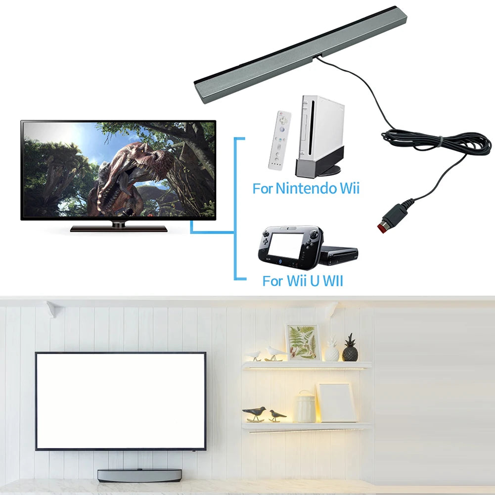 Sensor Bar USB U Console Replacement Infrared TV Ray Wired Remote Sensor Bar Reciever Inductor Game Accesso