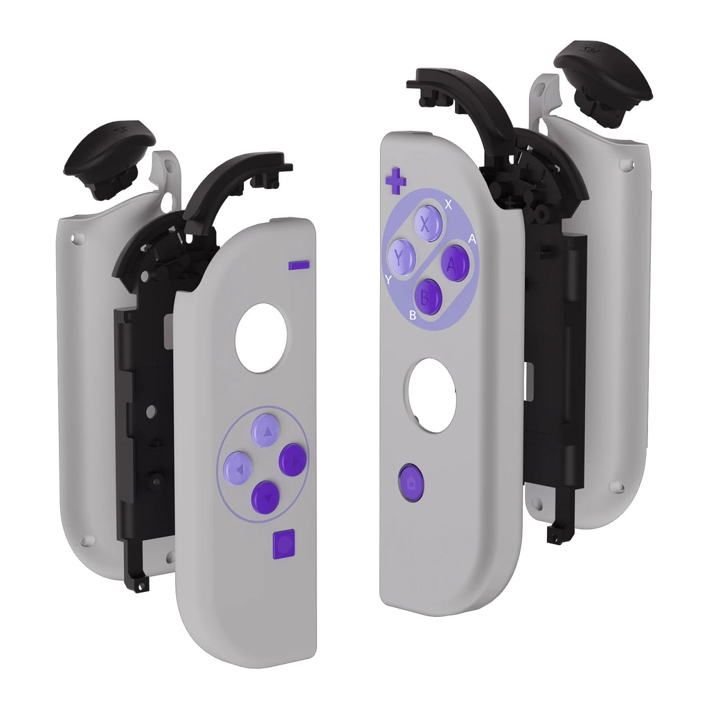 eXtremeRate Housing Shell Case With Full Set Buttons for NS Switch JoyCon & OLED - Classics SNES Style