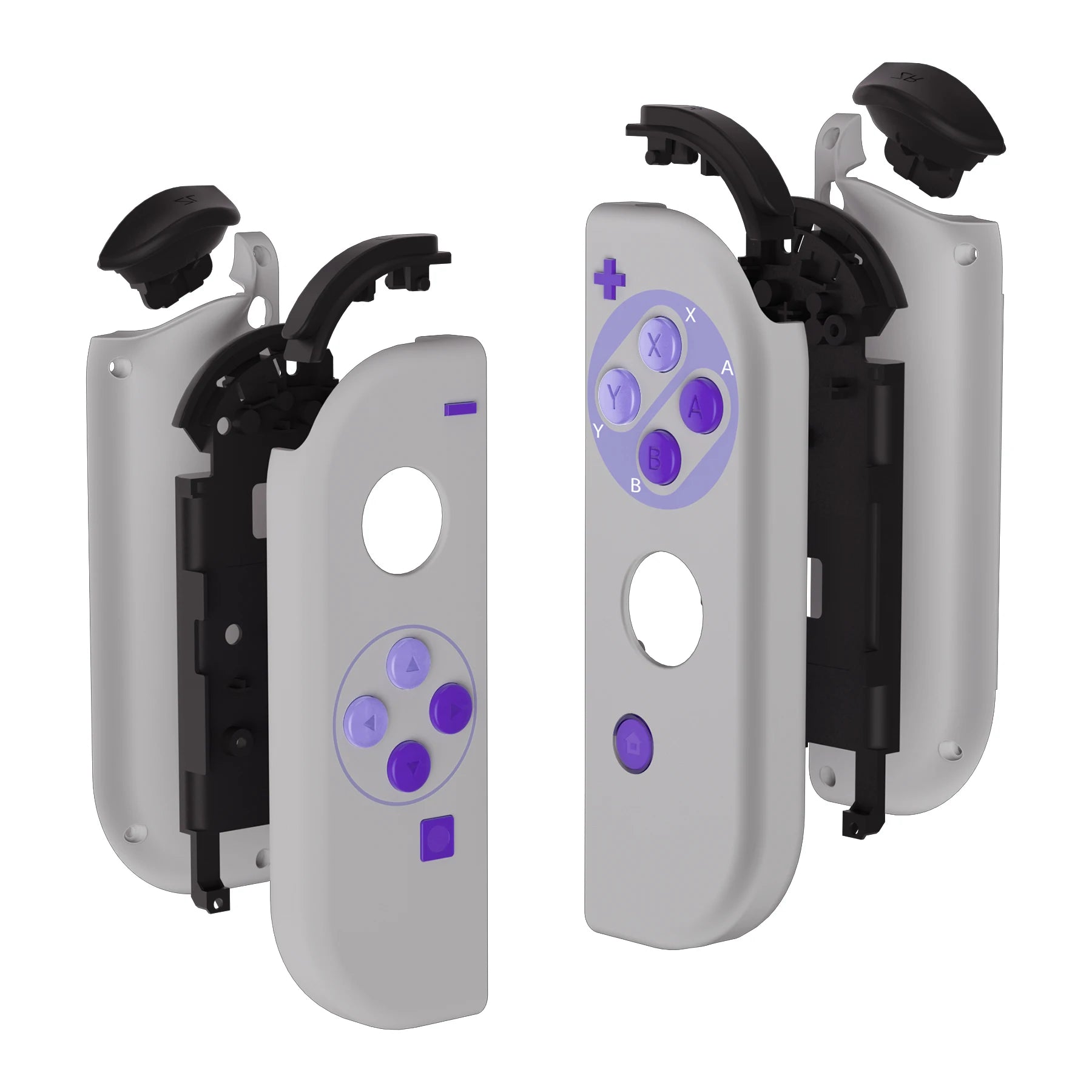 eXtremeRate Housing Shell Case With Full Set Buttons for NS Switch JoyCon & OLED - Classics SNES Style