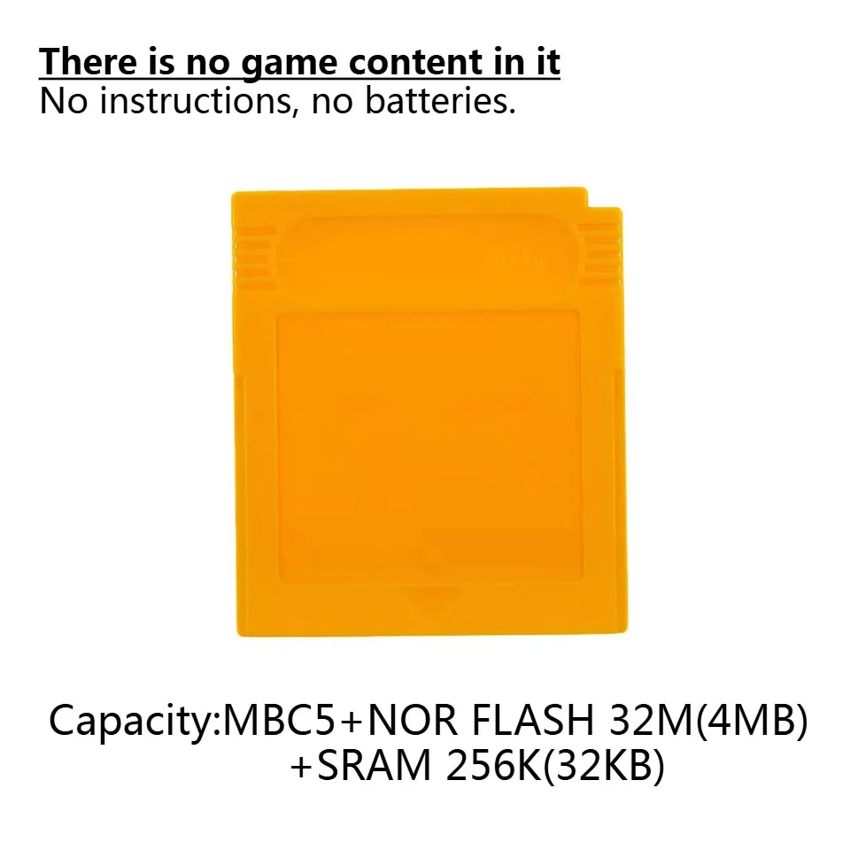 Ny: GameBoy Color - Tomt Spil Kort med 4 MB