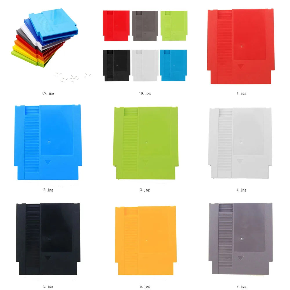 Hard Plastic Case Cartridge Shell Cover For NES 60Pin To 72Pin Game Card Replacement Shell With 3 Screws