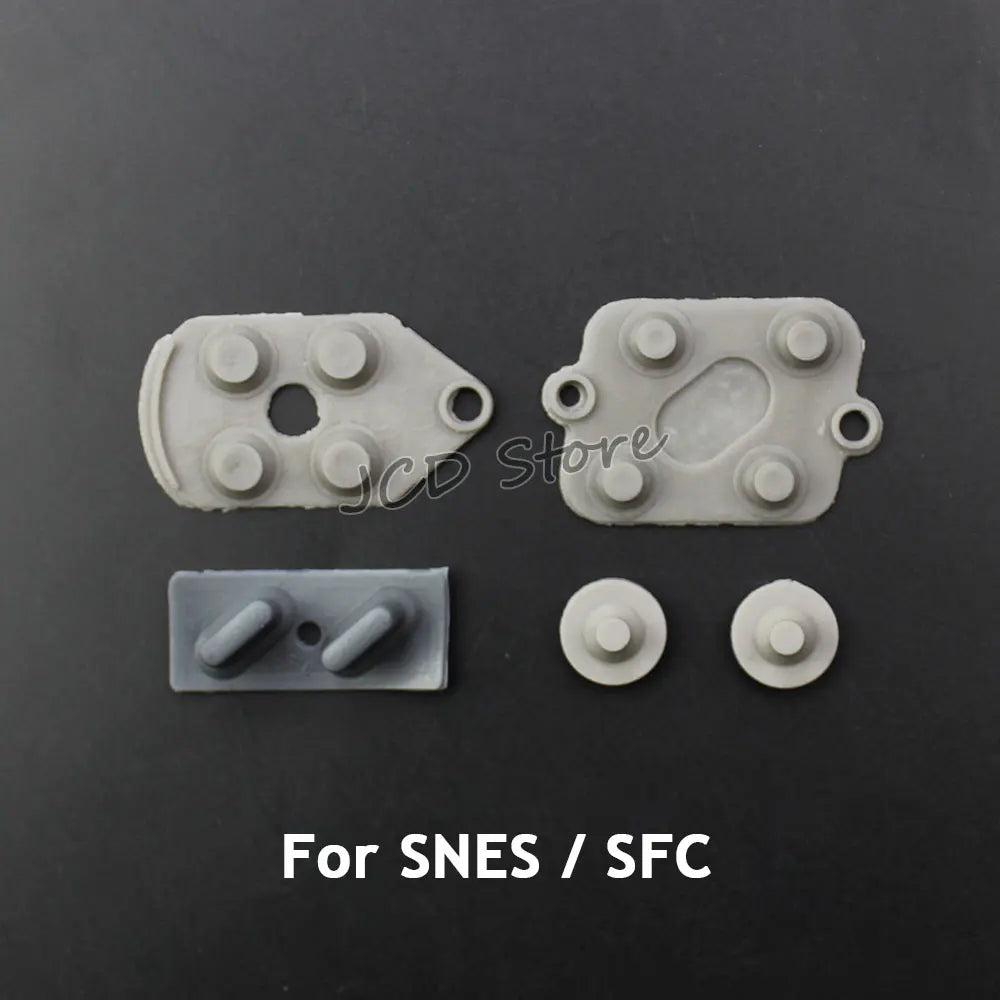 JCD 2set Rubber Conductive Buttons For NES/ FC /SNES / SFC /Wii PAD /N64/ NGC  /Sega Saturn Controller Silicone Pads Replacement
