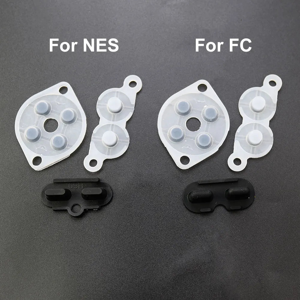 JCD 2set Rubber Conductive Buttons For NES/ FC /SNES / SFC /Wii PAD /N64/ NGC  /Sega Saturn Controller Silicone Pads Replacement